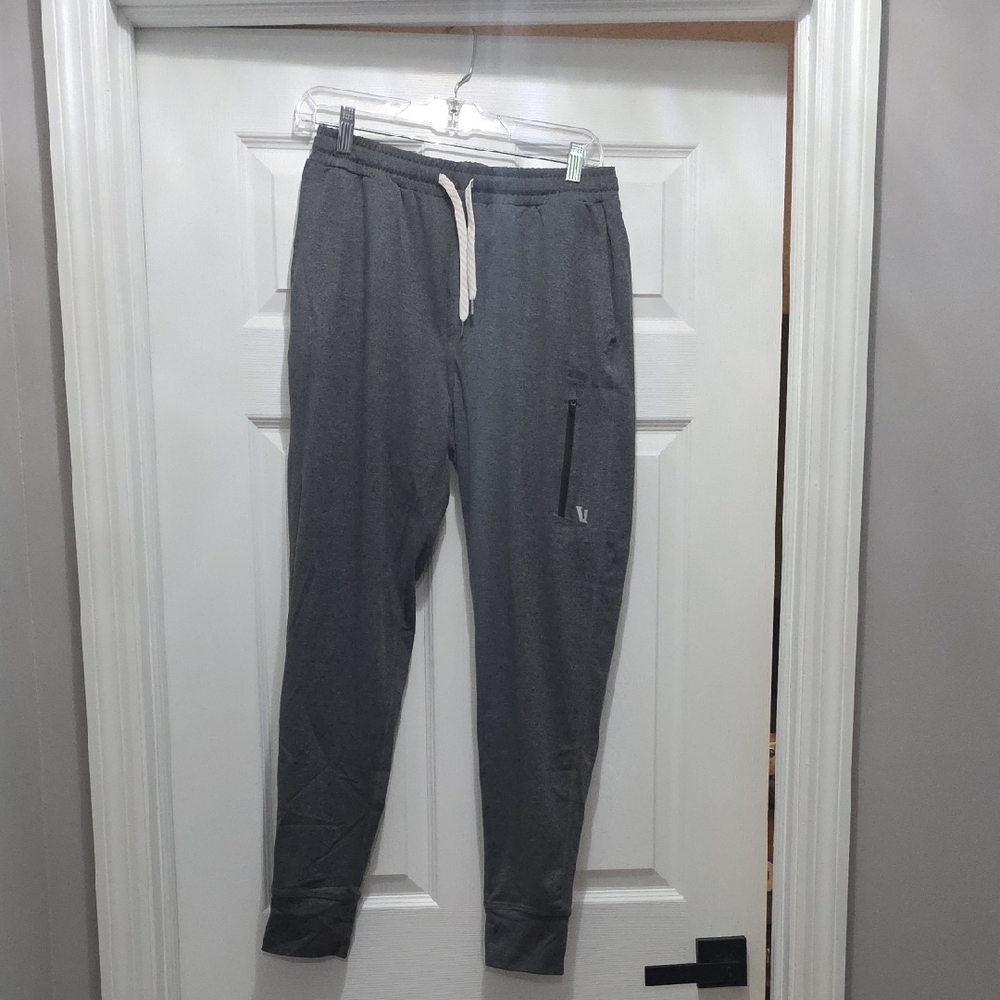 Vuori Charcoal Joggers with White Drawstring